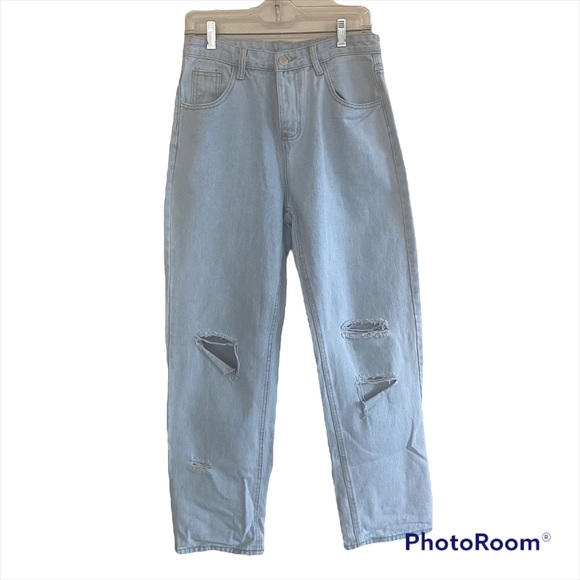 Shein High Waisted Distressed Baggy Boyfriend Jeans - Picture 3 of 11